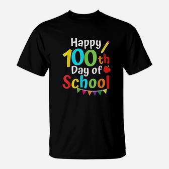 Happy 100th Day Of School Teacher T-Shirt - Seseable