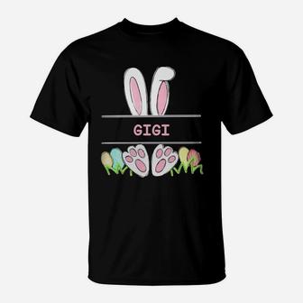 Happy Easter Bunny Gigi Cute Family Gift For Women T-Shirt - Seseable