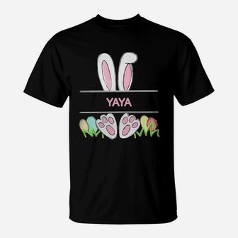 Happy Easter Bunny Yaya Cute Family Gift For Women T-Shirt - Seseable