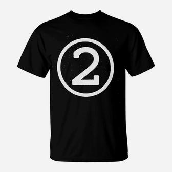 Happy Family Clothing Second Birthday Modern Circle Number Two T-Shirt - Seseable