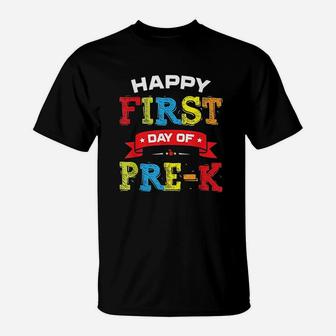 Happy First Day Of Prek Teacher Students Preschool T-Shirt - Seseable