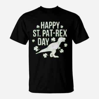 Happy St Pat Rex Day St Patrick Patrex Dinosaur Gift T-Shirt - Seseable