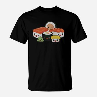 Happy Sushi Family T-shirt T-Shirt - Seseable