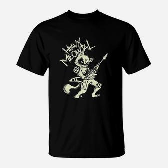 Heavy Meowtal Guitar, cats lover, gifts for cats, gifts for cat owners T-Shirt - Seseable
