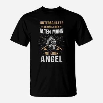 Herren Angler Fischer Angel Papa Geburts T-Shirt - Seseable