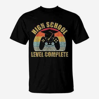 High School Graduation Level Complete Gamer Graduation T-Shirt - Seseable