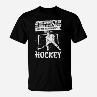 Hockey-Themen T-Shirt, Spruch & Spieler Grafik, Fan-Merch - Seseable