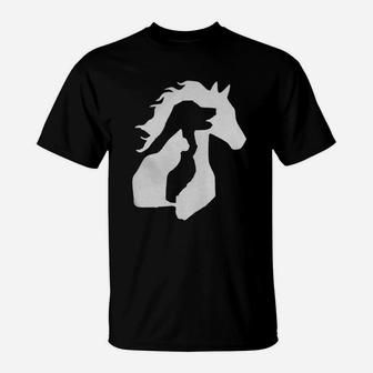 Horse Dog Cats T-Shirt - Seseable