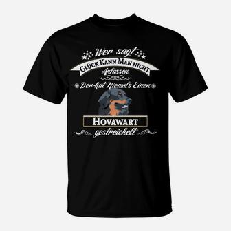 Hovawart Hundeliebhaber T-Shirt, Glück & Hovawart Spruch - Seseable