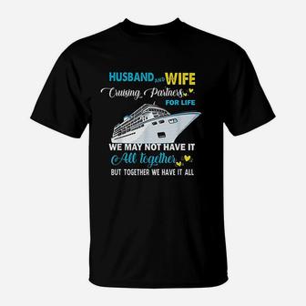 Husband And Wife Cruising Partners For Life T-Shirt - Seseable