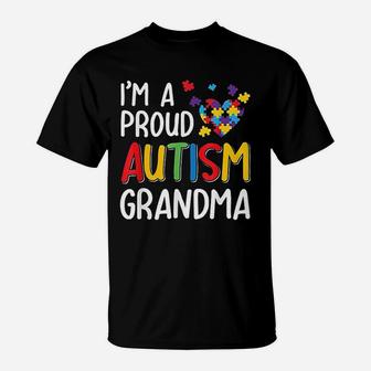 I Am A Proud Autism Grandma Autism Awareness T-Shirt - Seseable