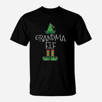 I Am Grandma Elf Matching Family Group Christmas T-Shirt - Seseable