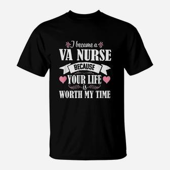 I Became A Va Nurse, funny nursing gifts T-Shirt - Seseable
