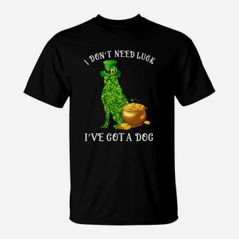 I Do Not Need Luck I Have Got A Rottweiler Shamrock St Patricks Day Dog Lovers T-Shirt - Seseable