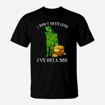 I Do Not Need Luck I Have Got An Akita Inu Shamrock St Patricks Day Dog Lovers T-Shirt - Seseable