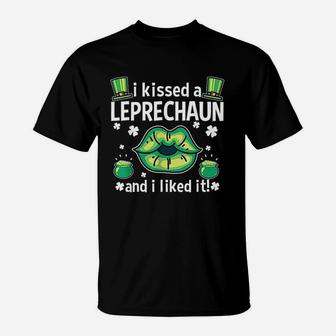 I Kissed A Leprechaun And I Liked It Funny St Patricks Day T-Shirt - Seseable