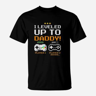 I Leveled Up To Daddy New Dad Gamer T-Shirt | Seseable CA