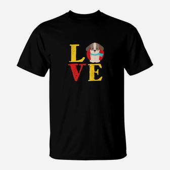 I Love Beagle For Dog Lover Animal Rescue Puppy T-Shirt - Seseable