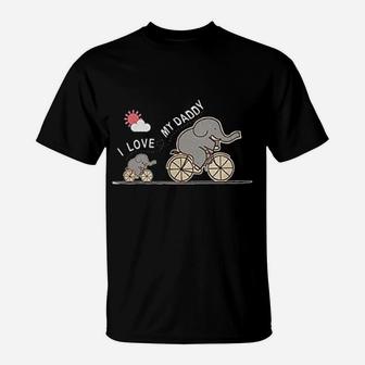 I Love Daddy Elephant T-Shirt - Seseable