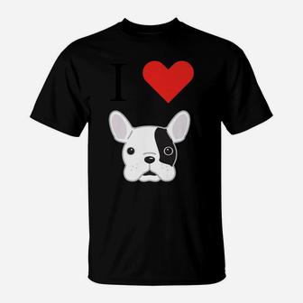 I Love My French Bulldog Funnys T-Shirt - Seseable