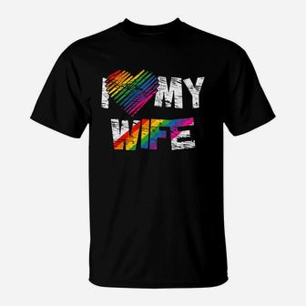 I Love My Wife Gay Rights Tshirt Lesbian Pride Marriage T-Shirt - Seseable