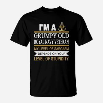 I M A Grumpy Old Man Royal Navy Veteran My Level O - Mens Premium T-shirt T-Shirt - Seseable
