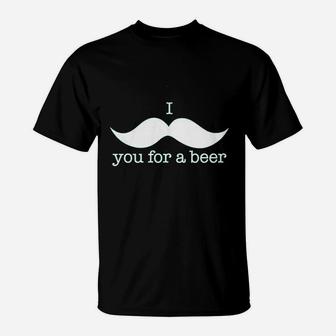 I Mustache You For A Beer Funny St Patricks Day Shamrock Drinking T-Shirt - Seseable