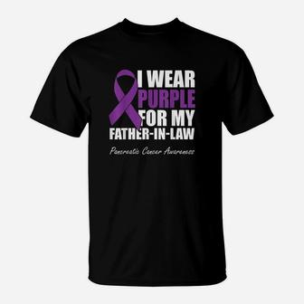 I Wear Purple For My Father-in-law T-Shirt - Seseable