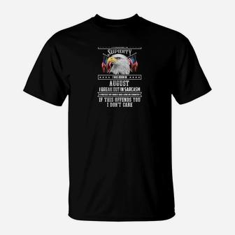 Im A Grumpy Old Man Born In August Fathers Day Gift T-Shirt - Seseable
