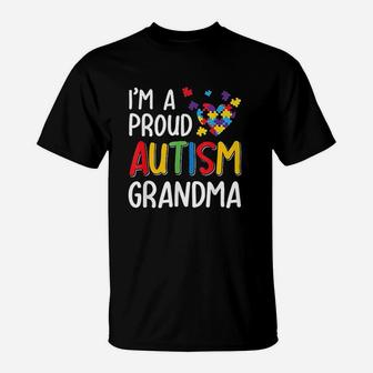 Im A Proud Autism Grandma Autism Awareness T-Shirt - Seseable