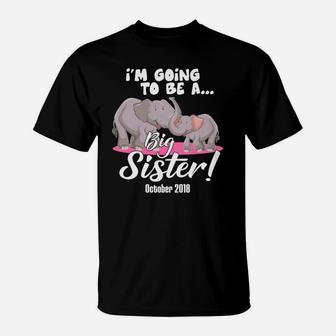 Im Going To Be A Big Sister October 2022 Elephan T-Shirt - Seseable