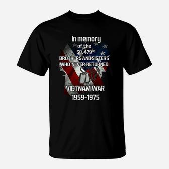 In Memory Of Brothers And Sisters Served In Vietnam War T-Shirt - Seseable