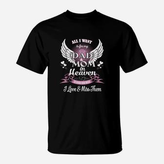 In Memory Of Parents In Heaven T-Shirt - Seseable