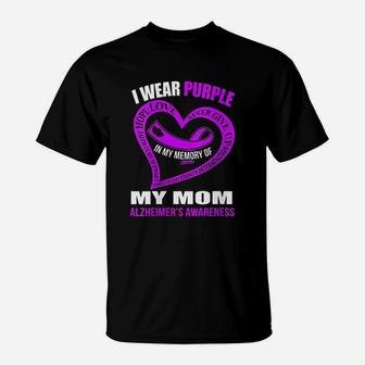 In My Memory Of My Mom Alzheimers Awareness T-Shirt - Seseable