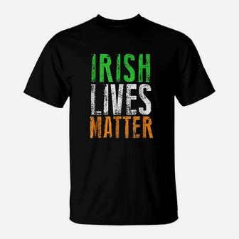 Irish Lives Matter Ireland Pride Flag Tricolour T-Shirt - Seseable