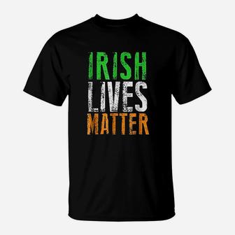 Irish Lives Matter Ireland Pride Flag Tricolour T-Shirt - Seseable
