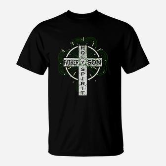 Irish Shamrock St Patricks Day Father Son Spirit Religious T-Shirt - Seseable