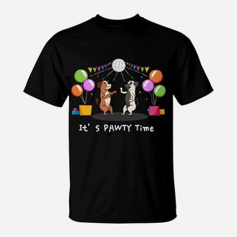 Its Pawty Time Funny Dog Party Pun T-Shirt - Seseable