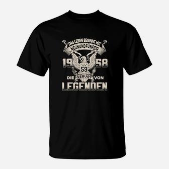 Jahrgang 1959 Legenden Geburtstags-Shirt, Retro Design Tee - Seseable