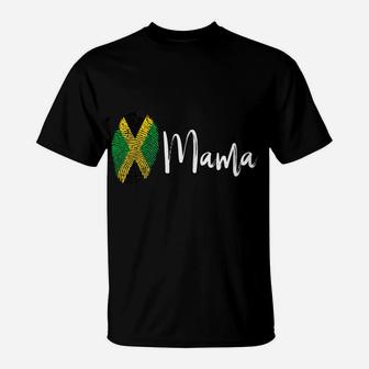 Jamaican Mama Jamaican Flag Gifts For Jamaican Mom T-Shirt - Seseable