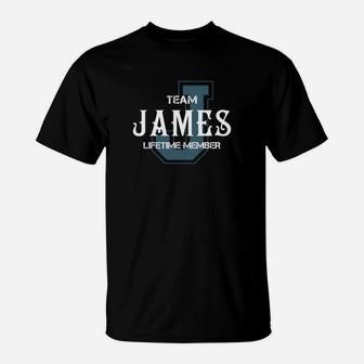 James Shirts - Team James Lifetime Member Name Shirts T-Shirt - Seseable