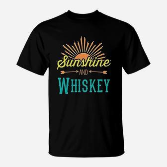 July 4th Sunshine And Whiskey Sleeveless Athletic T-Shirt - Seseable