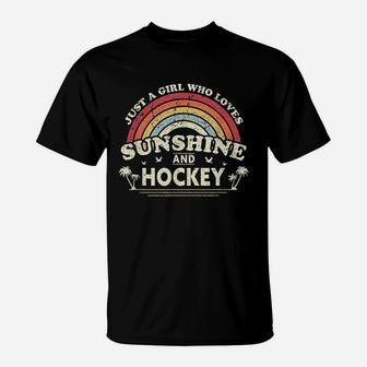 Just A Girl Who Loves Sunshine And Hockey T-Shirt | Seseable UK