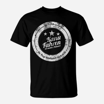 Kanu Fahren Schwarzes T-Shirt, Ideal für Paddel-Enthusiasten - Seseable