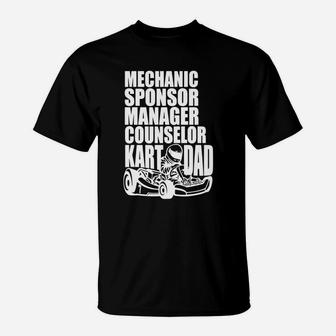 Karting Dad Shirt | Mechanic Sponsor Manager Counselor Kart T-Shirt - Seseable