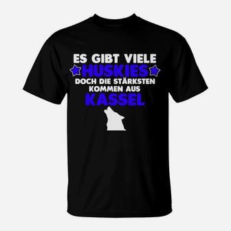 Kassel Huskies Fan T-Shirt: Stärkste Huskies Spruch - Schwarz - Seseable