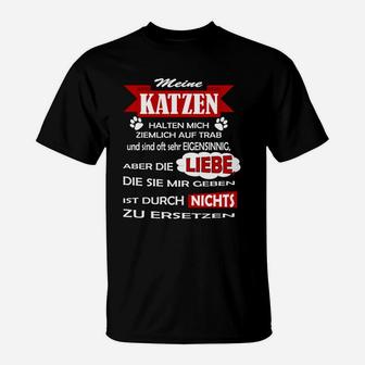 Katzen Liebe Unersetzlich T-Shirt - Seseable