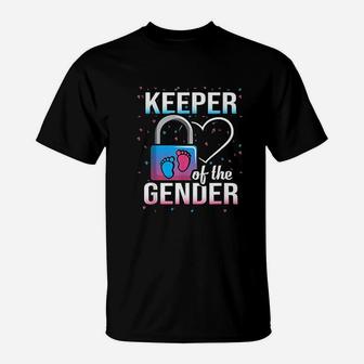 Keeper Of The Gender Reveal Party Baby Shower Gift Ideas T-Shirt - Seseable
