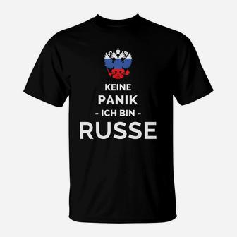 Keine Panik Ich bin Russe T-Shirt mit humorvollem Spruch - Seseable