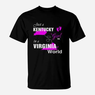 Kentucky Girl In Virginia Shirts Kentucky Girl Tshirt,virginia Girl T-shirt,virginia Girl Tshirt,kentucky Girl In Virginia Shirts,virginia Hoodie, Virginia Tshirt T-Shirt - Seseable
